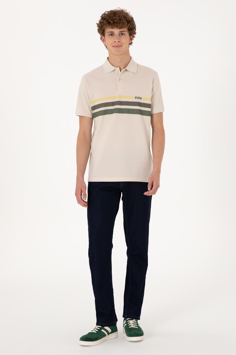 Erkek Regular Fit Polo Yaka Taş Tişört - 50306811018