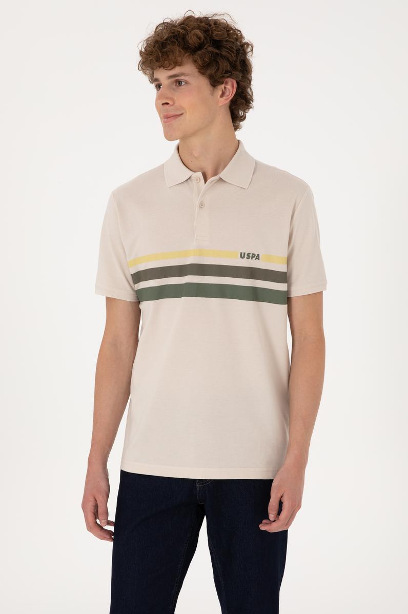 Erkek Regular Fit Polo Yaka Taş Tişört