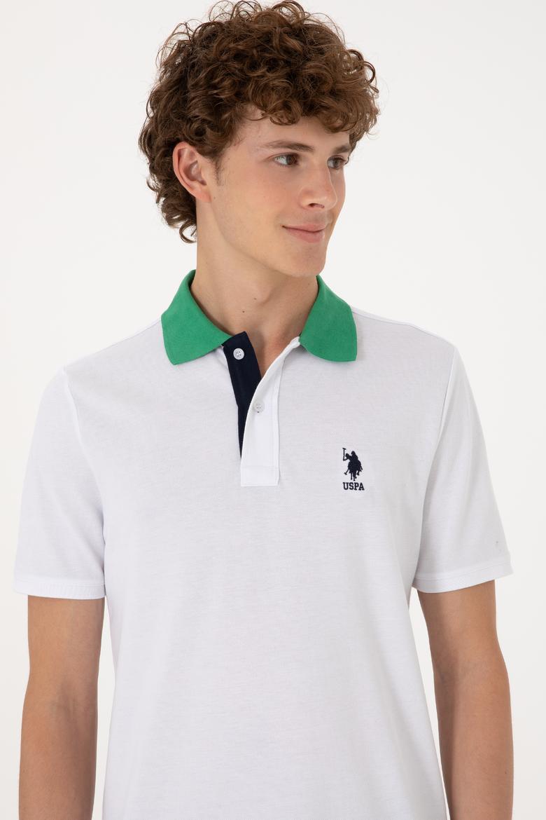 Erkek Regular Fit Polo Yaka Beyaz Tişört - 50306809003