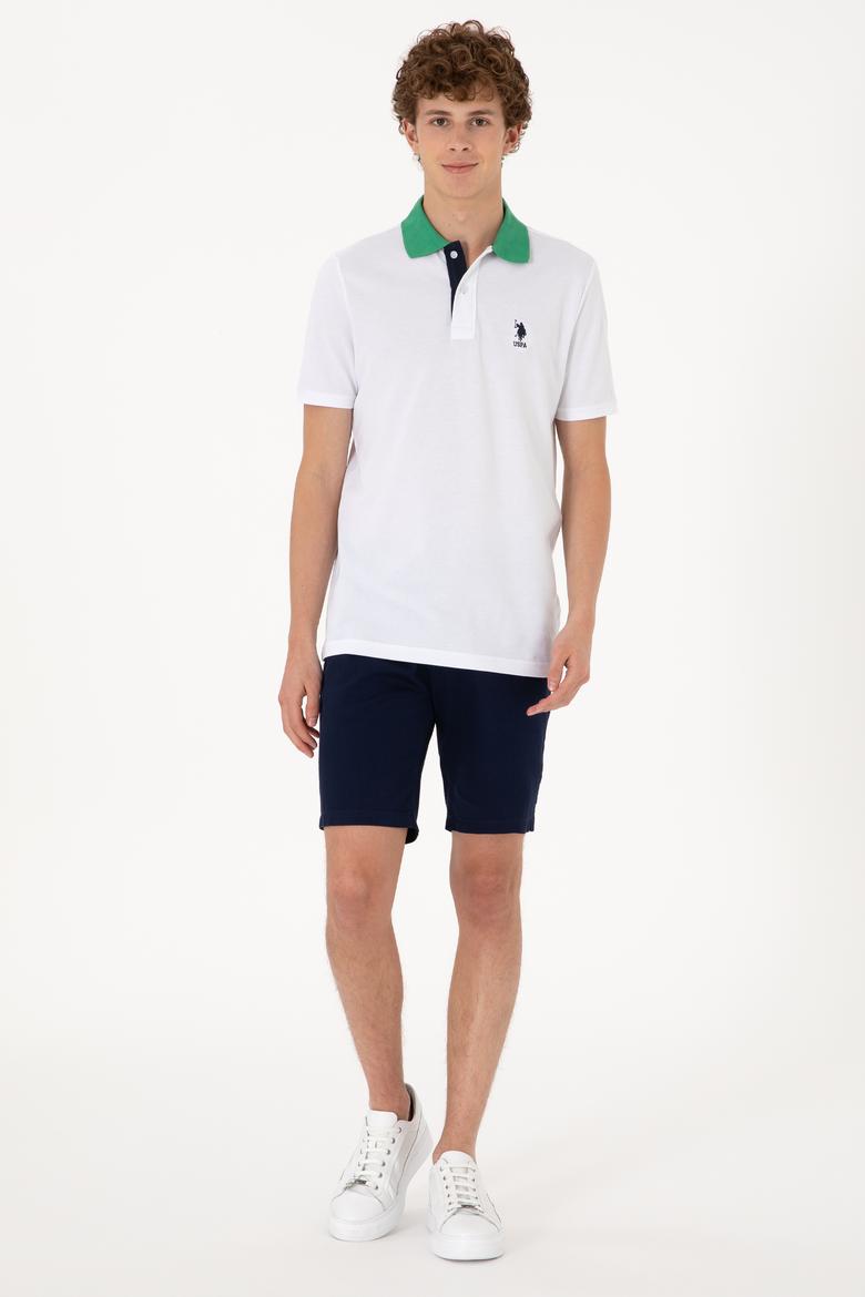 Erkek Regular Fit Polo Yaka Beyaz Tişört - 50306809003