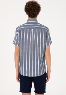 Erkek Lacivert Kısa Kollu Gömlek - 50306329009