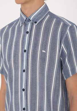 Erkek Lacivert Kısa Kollu Gömlek - 50306329009