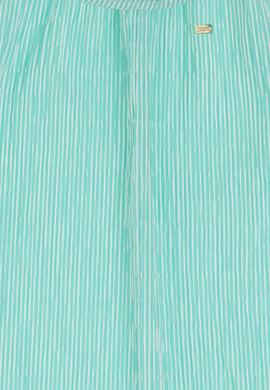 Kız Çocuk Mint Askılı A-Form Çizgili Dokuma Elbise - 50306579010