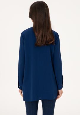 Kadın Lacivert Uzun Kollu Tunik Gömlek - 50307672010