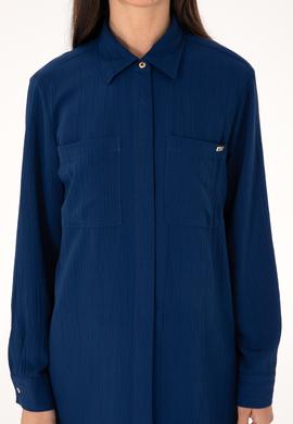 Kadın Lacivert Uzun Kollu Tunik Gömlek - 50307672010