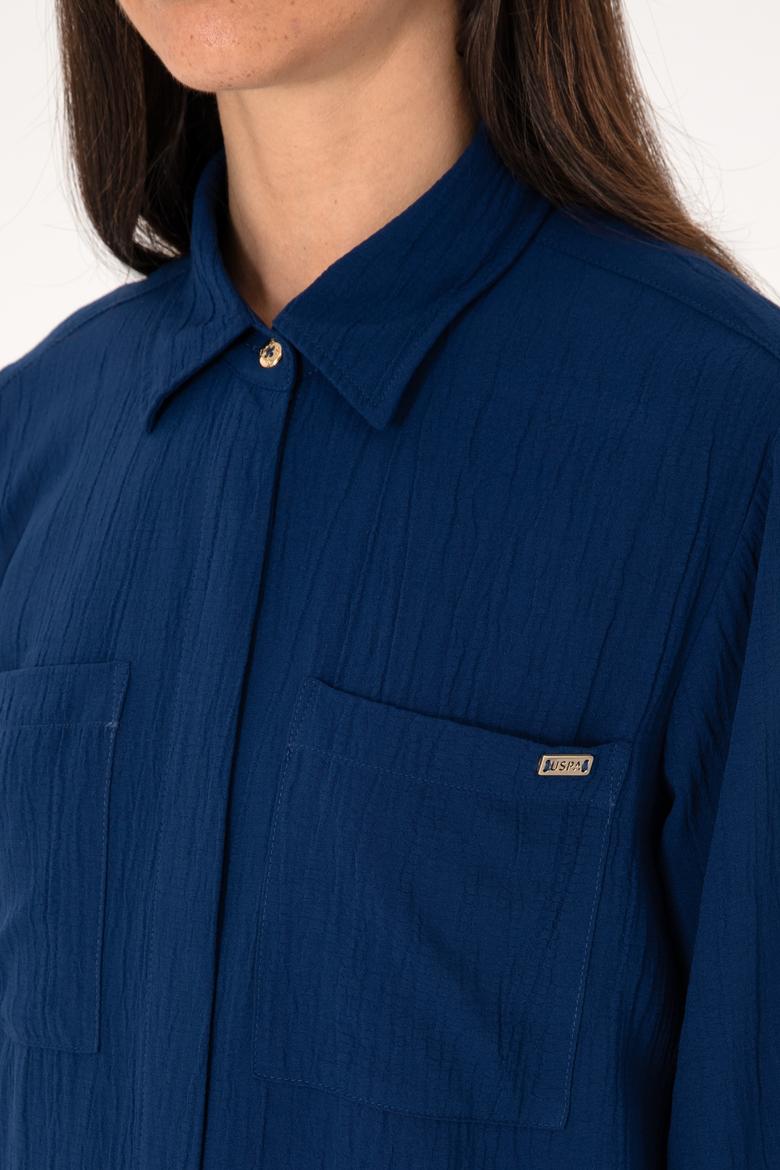 Kadın Lacivert Uzun Kollu Tunik Gömlek - 50307672010