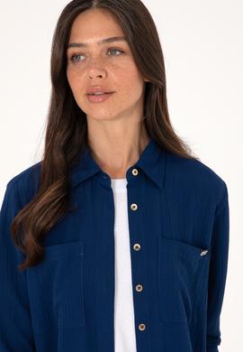 Kadın Lacivert Uzun Kollu Tunik Gömlek - 50307672010