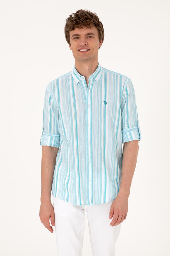 Erkek Aqua Uzun Kollu Gömlek