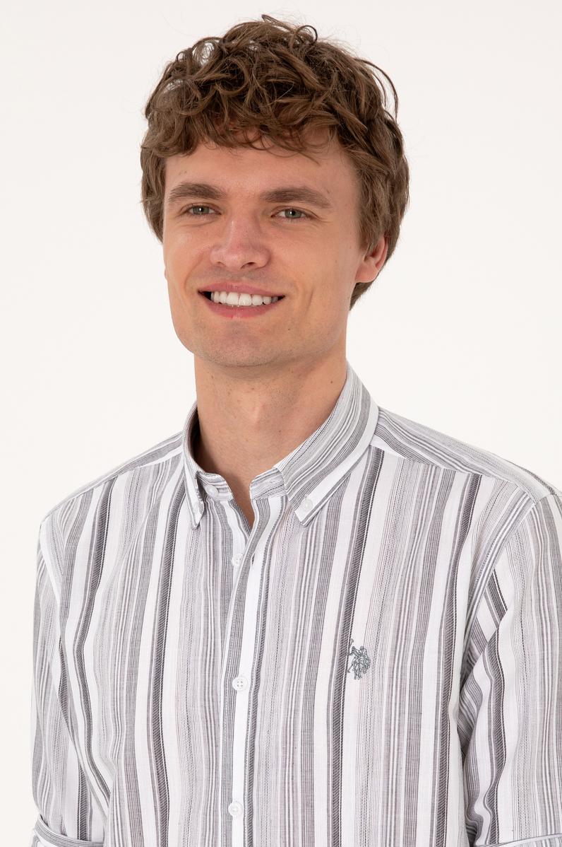 Erkek Antrasit Uzun Kollu Gömlek