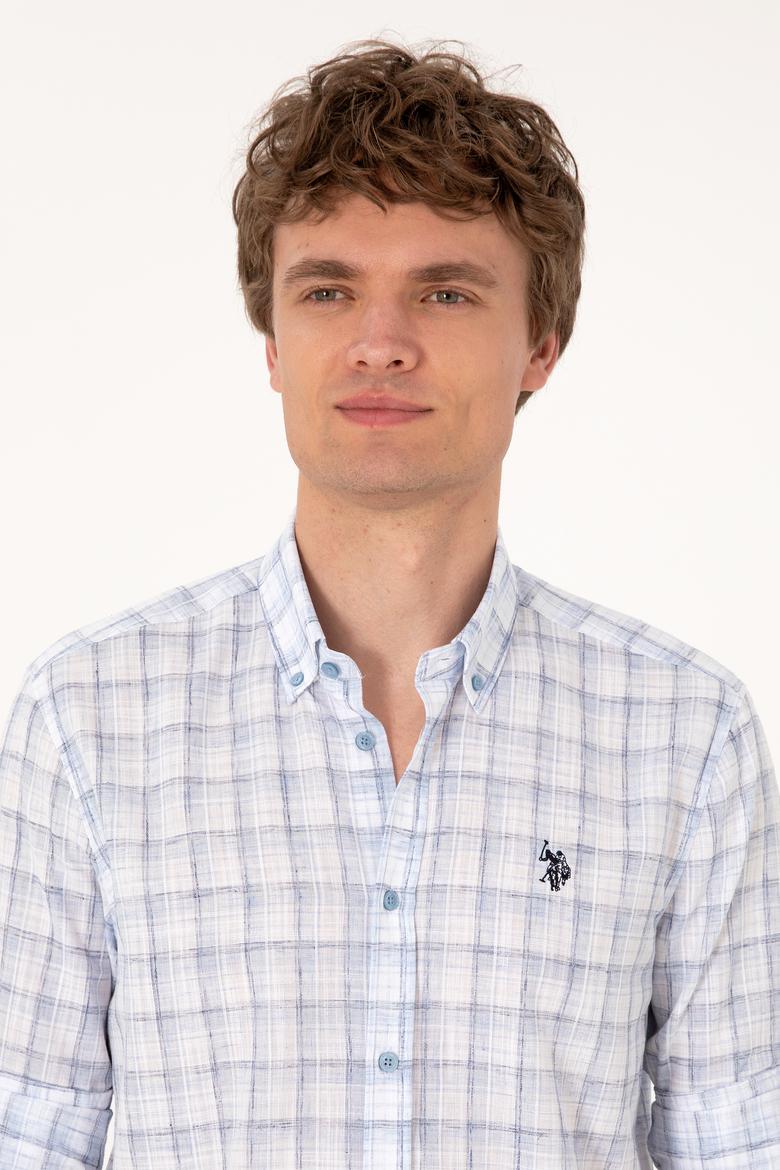 Erkek Mavi Uzun Kollu Gömlek - 50306348006