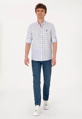 Erkek Mavi Uzun Kollu Gömlek - 50306348006