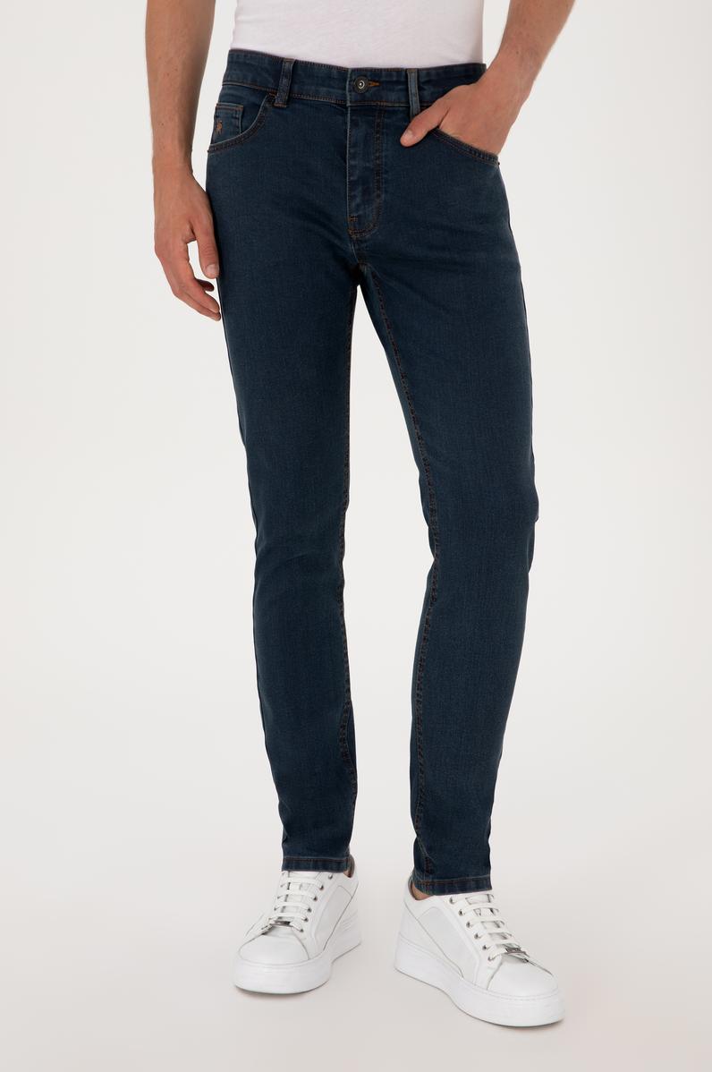 Erkek Eflatun Jean Pantolon