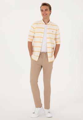 Erkek Bej Kanvas Pantolon - 50300436038