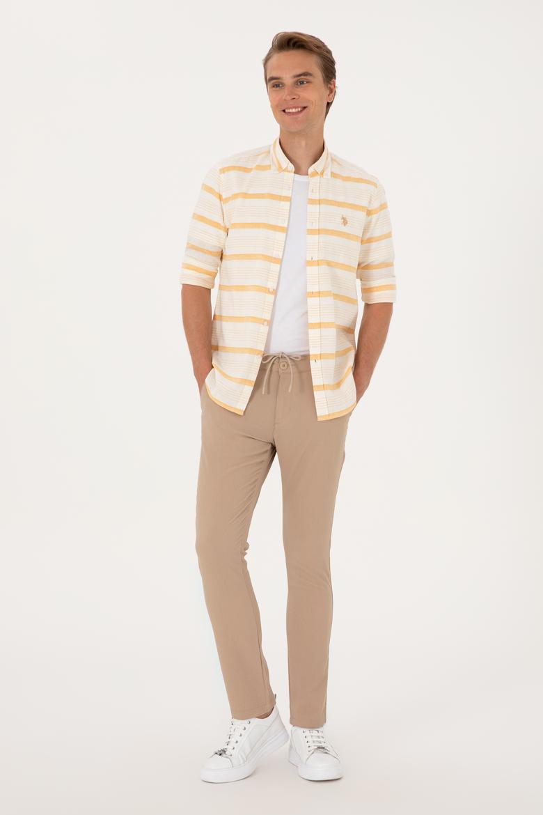 Erkek Bej Kanvas Pantolon - 50300436038