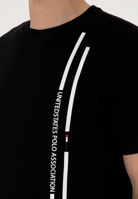 Erkek Regular Fit Bisiklet Yaka Siyah Tişört - 50299763025