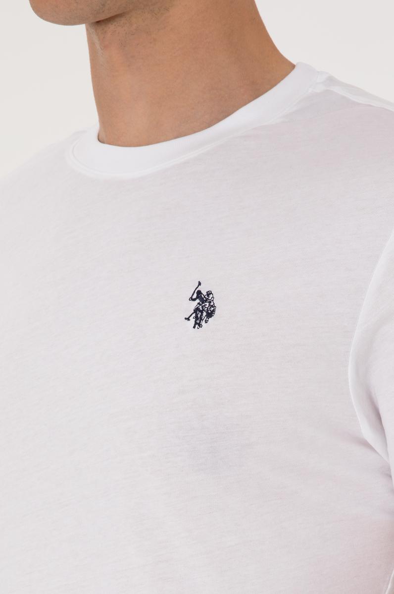 Erkek Regular Fit Bisiklet Yaka Beyaz Basic Tişört