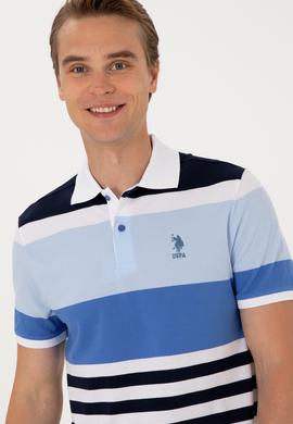 Erkek Regular Fit Polo Yaka İndigo Tişört - 50300046044