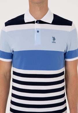 Erkek Regular Fit Polo Yaka İndigo Tişört - 50300046044