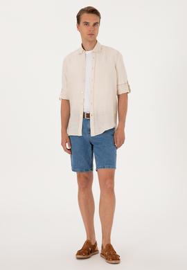 Erkek Mavi Jean Şort - 50304330003