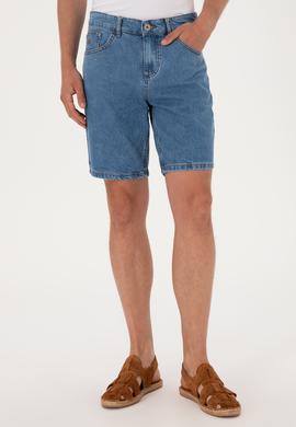 Erkek Mavi Jean Şort - 50304330003