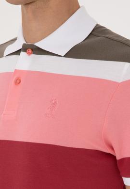 Erkek Regular Fit Polo Yaka Pembe Tişört - 50300046024