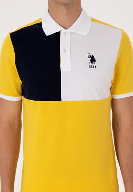 Erkek Regular Fit Polo Yaka Koyu Sarı Tişört - 50299782016