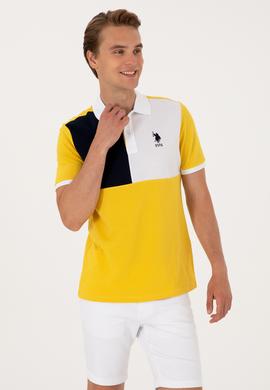 Erkek Regular Fit Polo Yaka Koyu Sarı Tişört - 50299782016