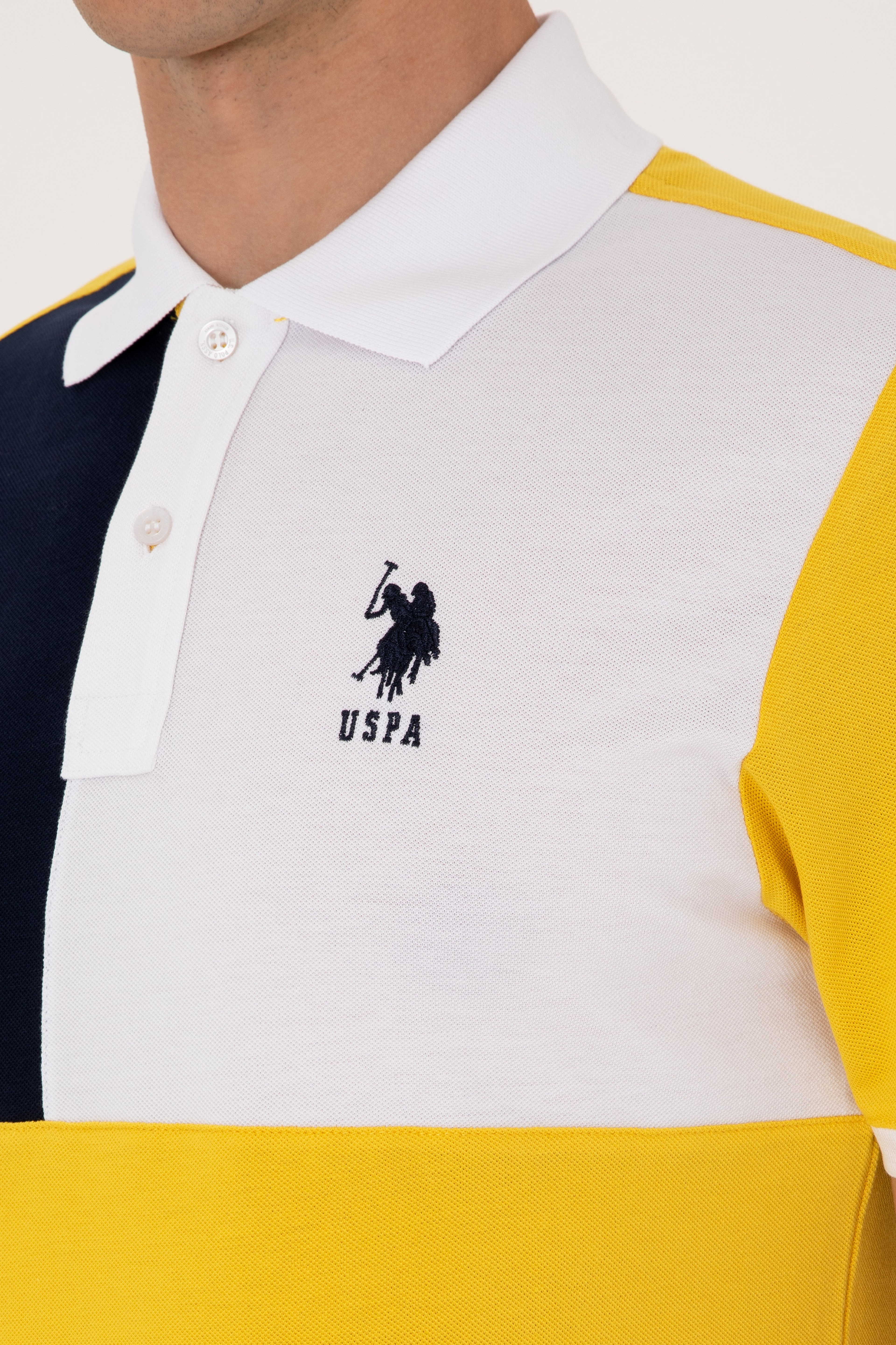 Erkek Regular Fit Polo Yaka Koyu Sarı Tişört - Image 7