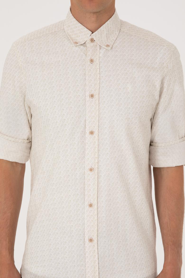 Erkek Taş Uzun Kollu Gömlek - 50300543006