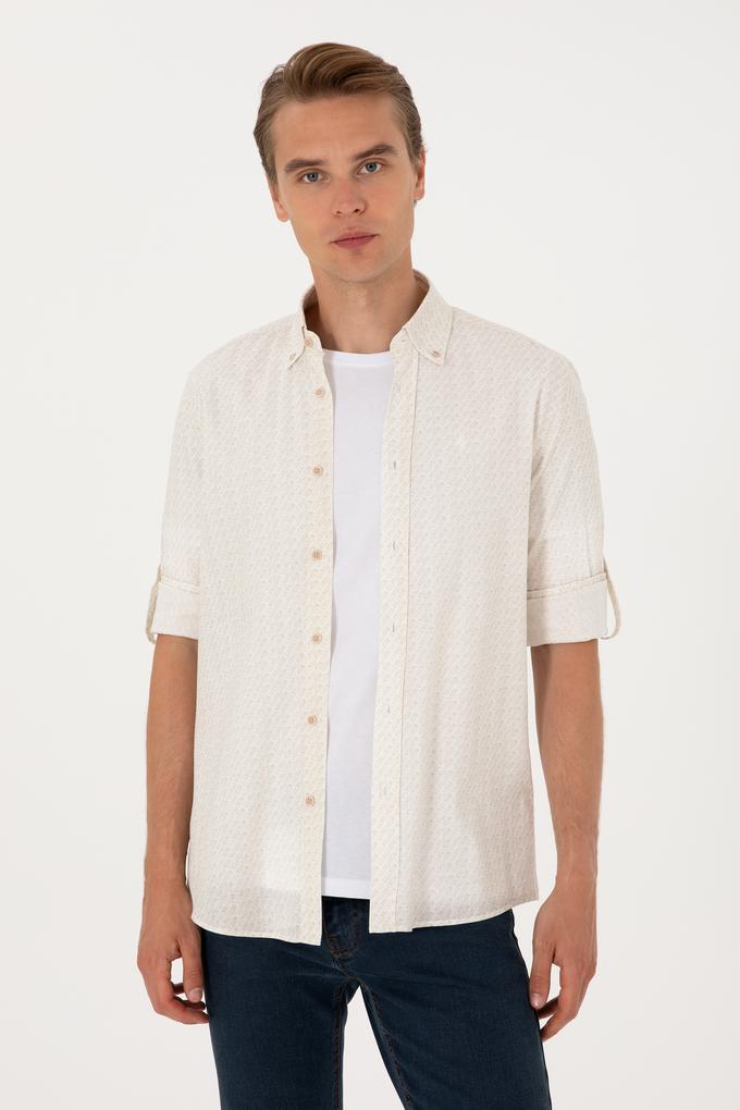 Erkek Taş Uzun Kollu Gömlek