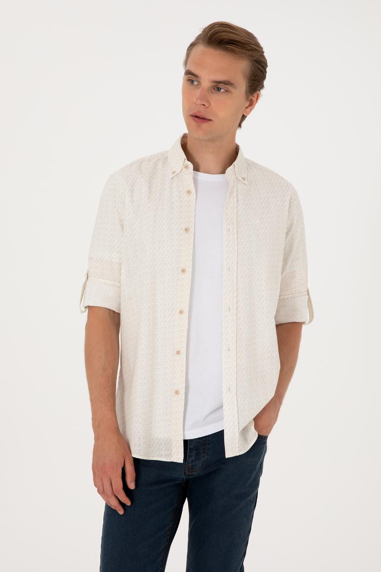 Erkek Taş Uzun Kollu Gömlek - 50300543006