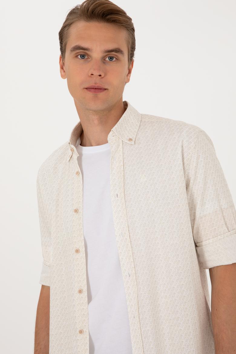 Erkek Taş Uzun Kollu Gömlek - 50300543006