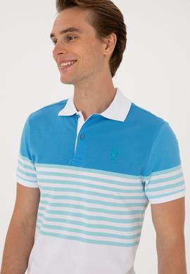 Erkek Regular Fit Polo Yaka Turkuaz Tişört - 50300063027