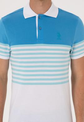 Erkek Regular Fit Polo Yaka Turkuaz Tişört - 50300063027