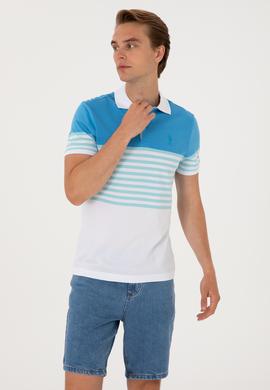 Erkek Regular Fit Polo Yaka Turkuaz Tişört - 50300063027