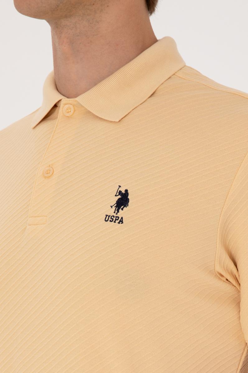 Erkek Regular Fit Polo Yaka Bej Tişört