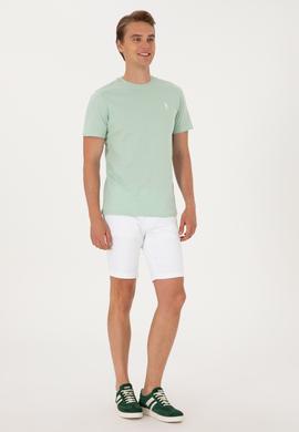 Erkek Beyaz Jean Şort - 50304345006