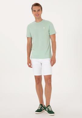 Erkek Beyaz Jean Şort - 50304345006