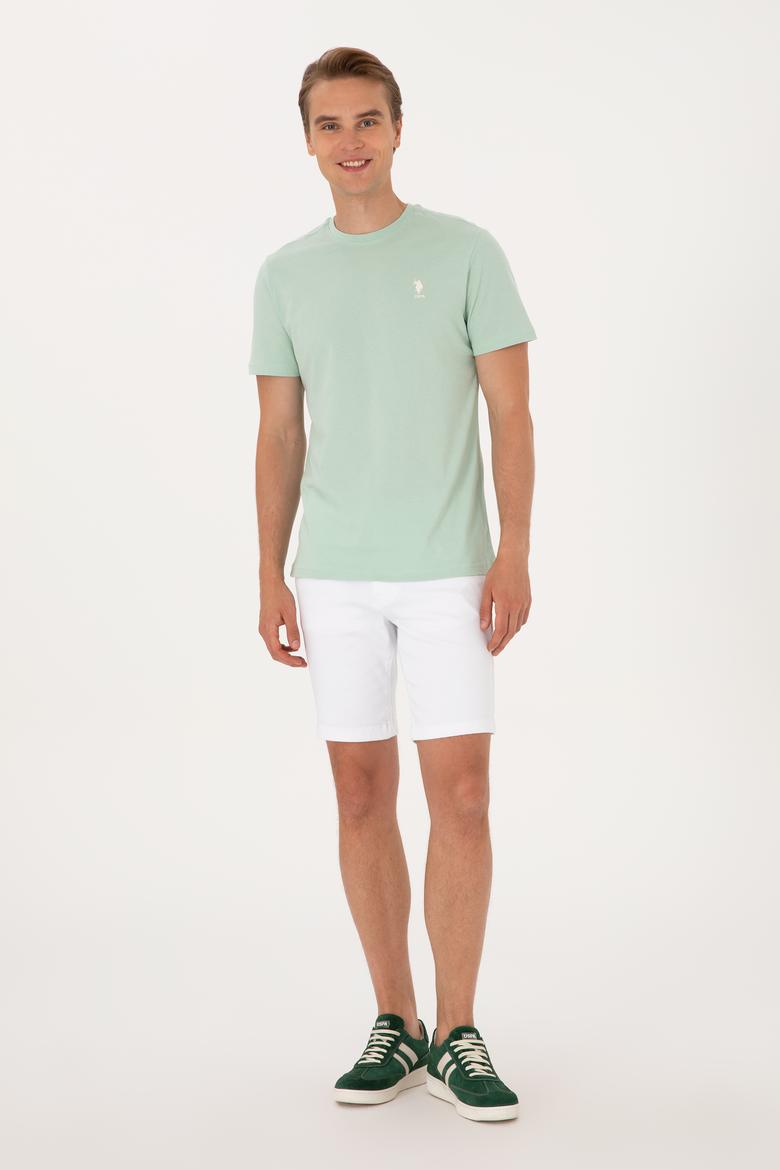 Erkek Beyaz Jean Şort - 50304345006