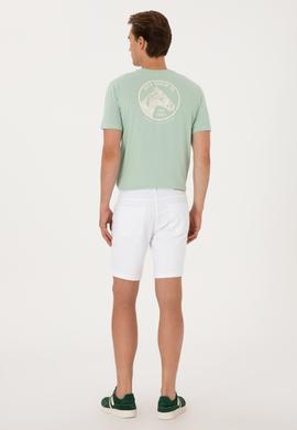 Erkek Beyaz Jean Şort - 50304345006