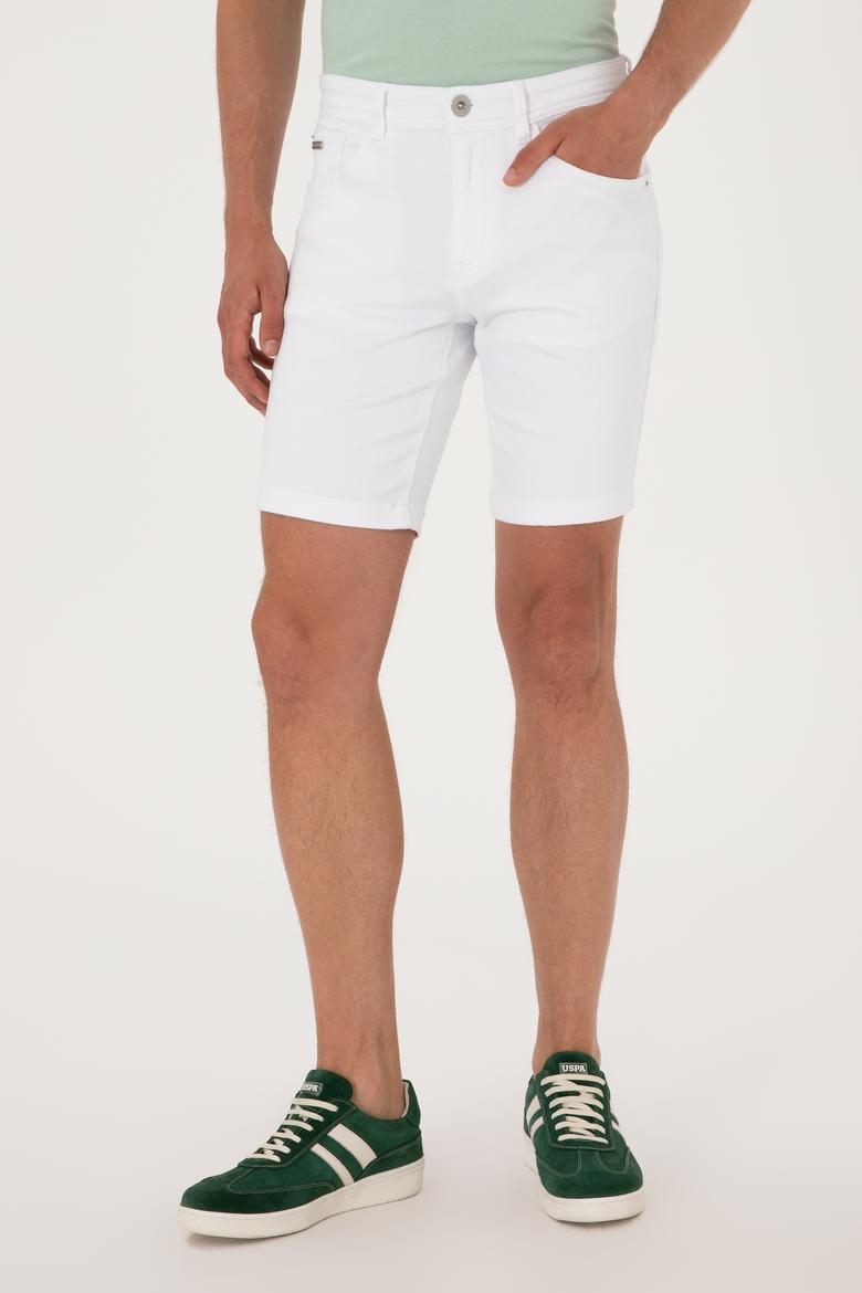 Erkek Beyaz Jean Şort - 50304345006
