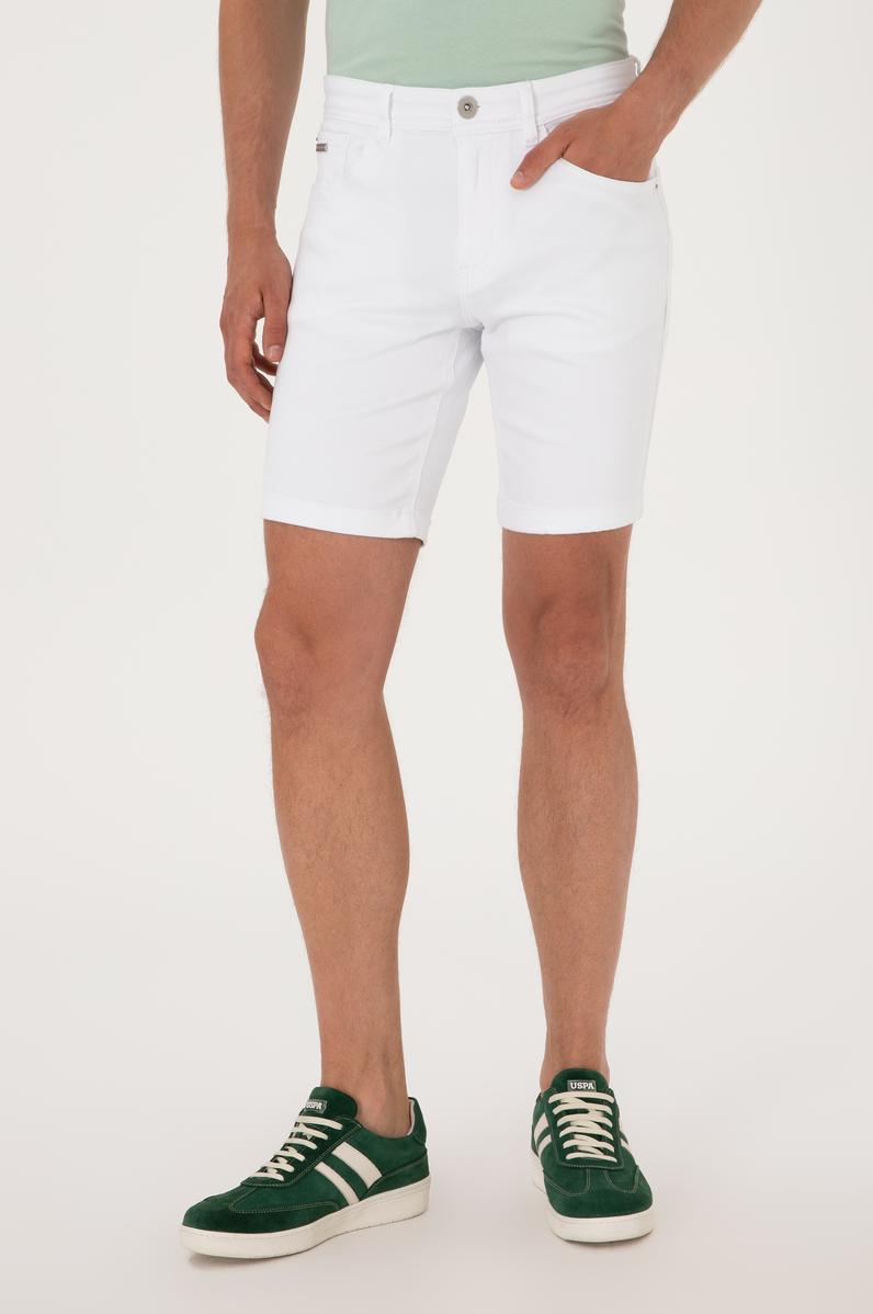 Erkek Beyaz Jean Şort