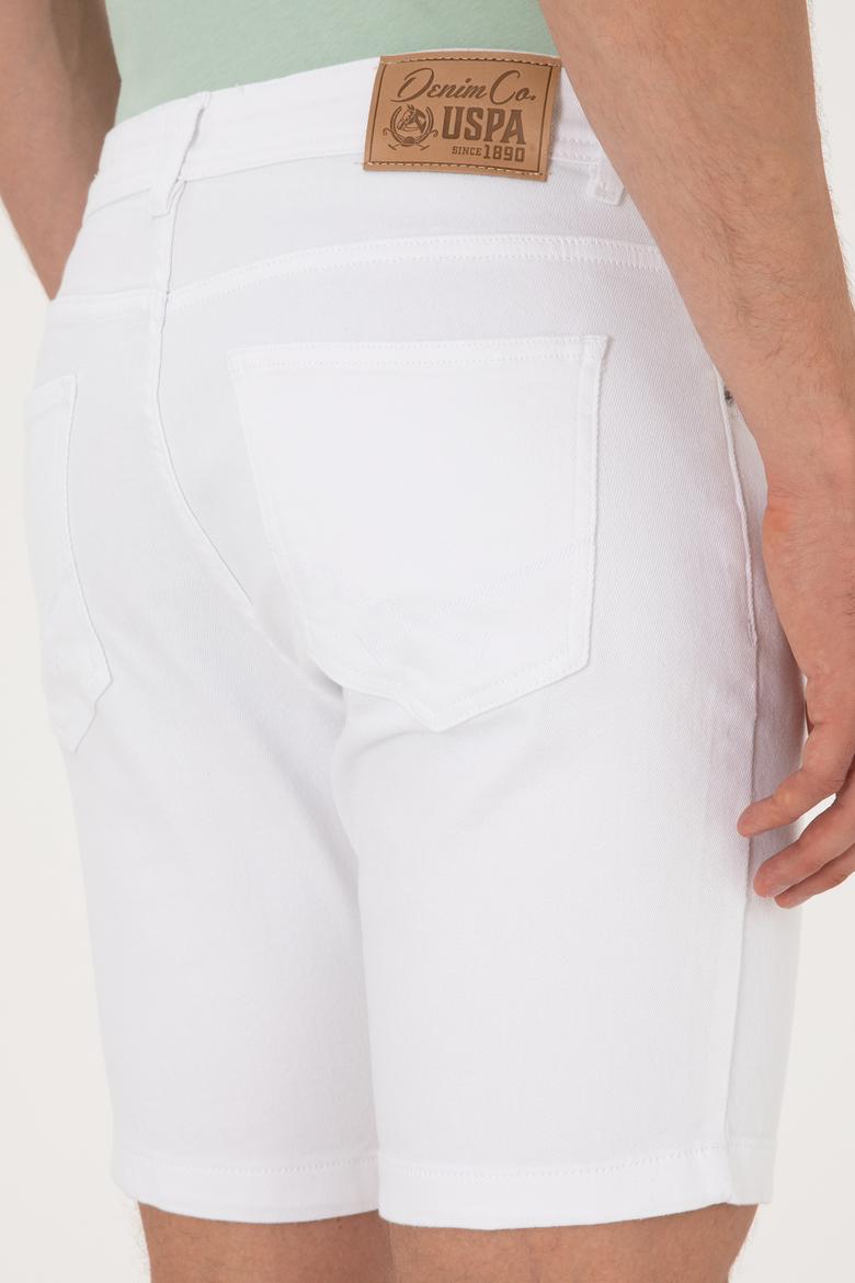 Erkek Beyaz Jean Şort - 50304345006
