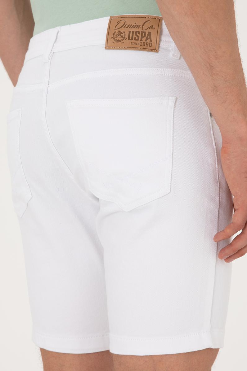 Erkek Beyaz Jean Şort