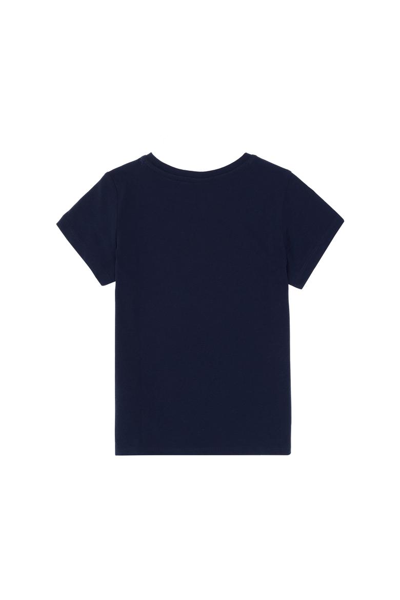 Erkek Çocuk Lacivert Bisiklet Yaka Basic Tişört - 50306591019