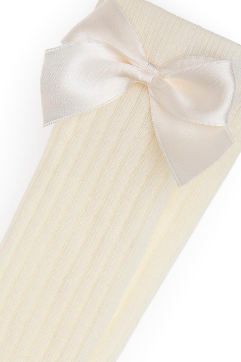 Kız Çocuk Krem Diz Altı Çorap - 50311332004