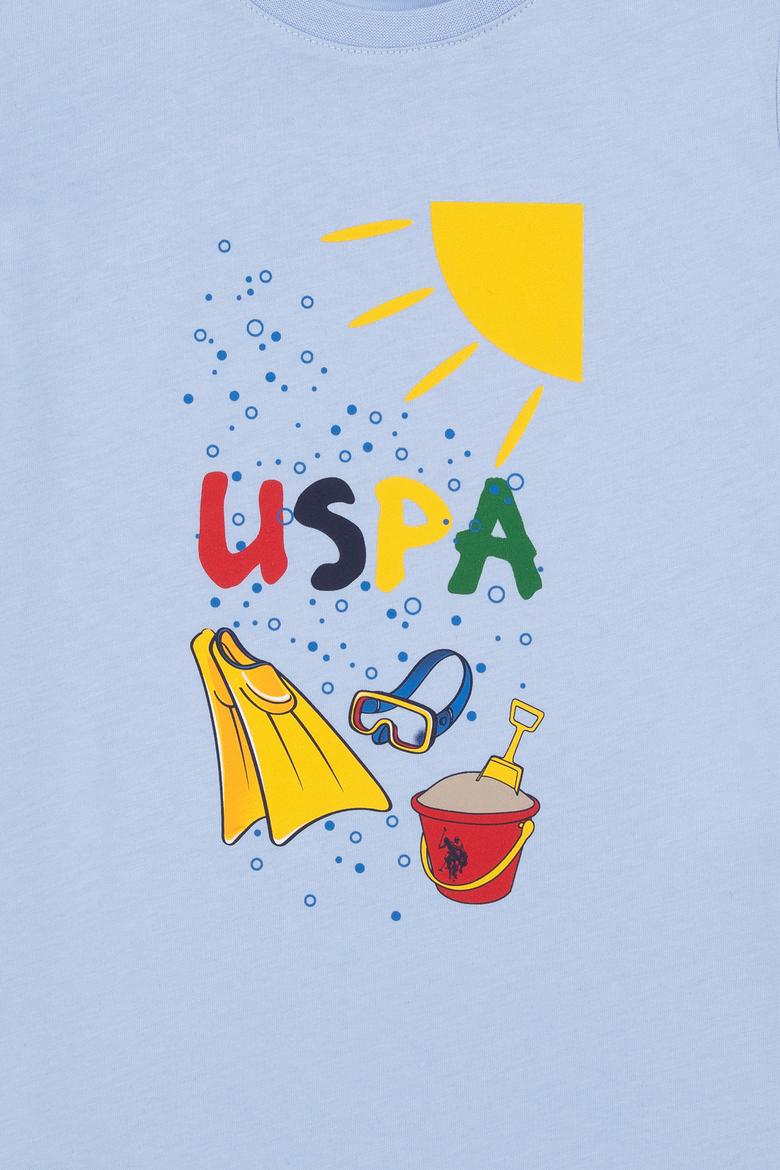 Erkek Çocuk Bisiklet Yaka Açık Mavi Tişört - 50307138033