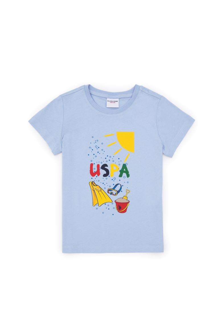 Erkek Çocuk Bisiklet Yaka Açık Mavi Tişört - 50307138033