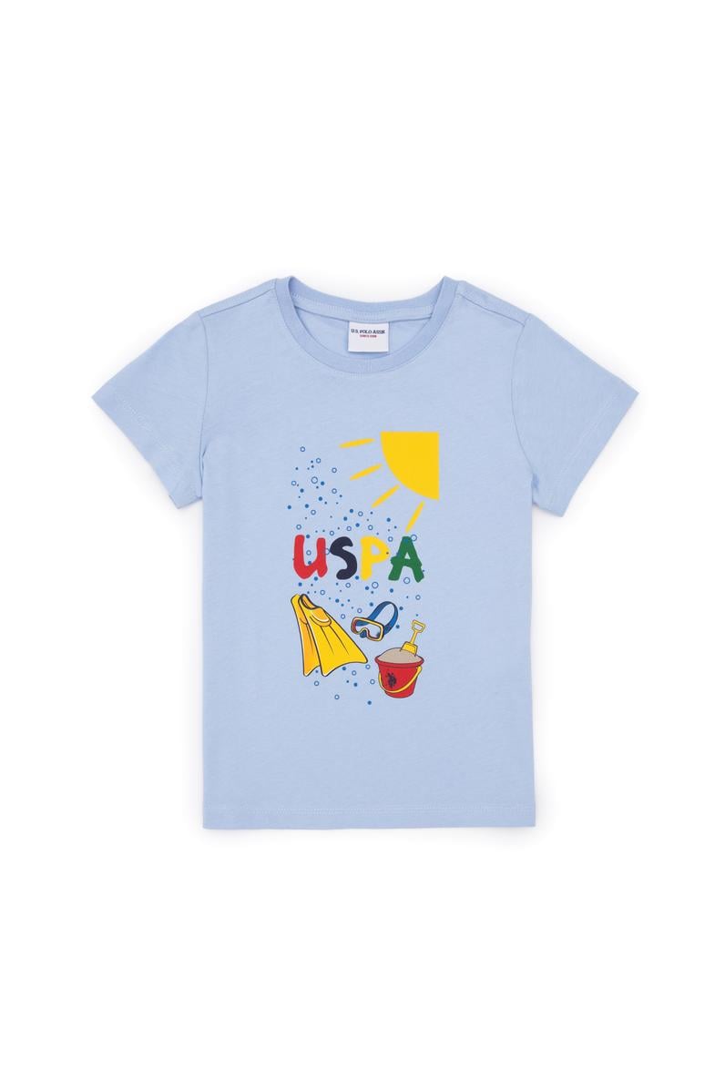 Erkek Çocuk Bisiklet Yaka Açık Mavi Tişört