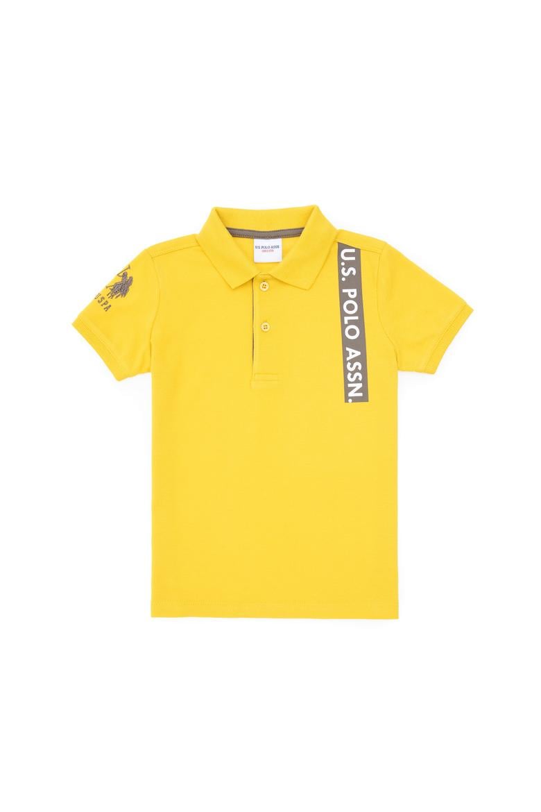 Erkek Çocuk Polo Yaka Koyu Sarı Tişört